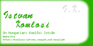 istvan komlosi business card