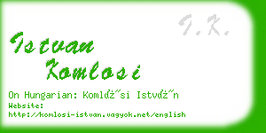 istvan komlosi business card